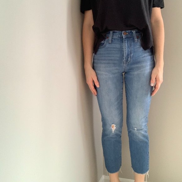 Madewell Highrise Slim Crop Boyjean 